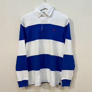 POLO Ralph Lauren Border Rugger Rugby Shirt ポロ ラルフローレン ラグビー ラガー ボーダー シャツ 長袖 Tee Tシャツ S