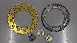 ## Kawasaki KDX125SR other 428 size rom and rear (before and after) sprocket set extra attaching ##