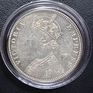 1901年 イギリス領インド銀貨 1ルピー ビクトリア女王 Empress刻印