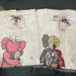 新品 タグ付き UT UNIQLO ユニクロ KAWS カウズ コラボ 人気のプリント メンズ XL 2枚セット