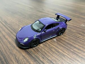 ポルシェ PORSCHE ミニカー 911GT3RS 991前期型 パープル 1/43 WELLY社製