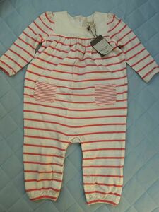 新品　タグ付き　baby Gap 3-6months 出産準備　新生児　女児　ロンパース カバーオール 長袖 ベビー ボーダー