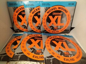 送料無料！D'Addario/ダダリオ/エレキギター弦/EXL110/6セット/新品