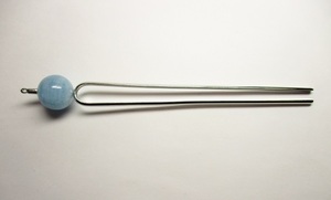 (401) aquamarine ornamental hairpin 