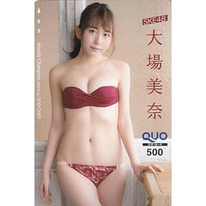 ■H21 SKE48 大場美奈 少年チャンピオン QUOカード500円 1の画像1