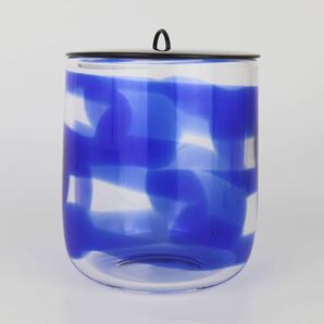 【葉】406 煎茶道具 茶道具 ガラス作家 白石精一 ルリガラス 水指 美術品 アンティーク 共箱の画像3