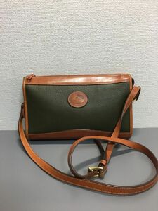 DOONEY&BOURKE ドゥーニーアンドバーク バイカラー レザー ショルダーバッグ 斜め掛けバッグ カーキ×ブラウン