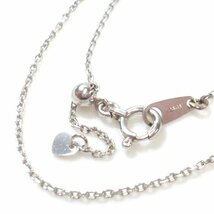 J◇K18WG チェーン ネックレス ホワイトゴールド 18金 スライドアジャスター付 White gold Chain necklace【ネコポスOK】_画像1