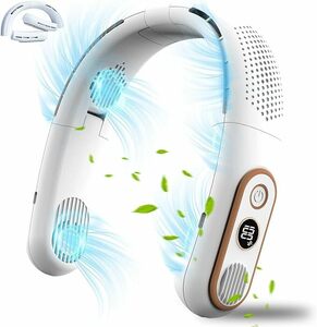  neck .. electric fan feather none mobile electric fan USB rechargeable folding type neck fan 3 -step adjustment 