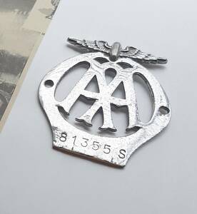 1930年〜稀少/英国製/AA/バッジ/二輪車専用/ベスパ/モッズ/ランブレッタ/BSA/トライアンフ/ノートン/アリエル/ロイヤルエンフィールド