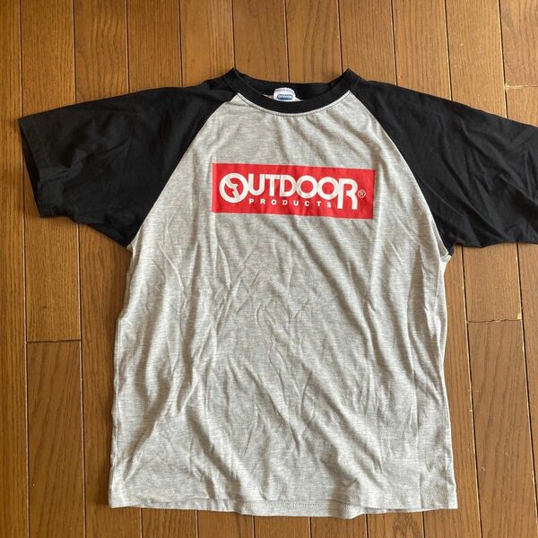 ボーイズ　半袖Tシャツ　outdoor 160 グレー系　古着