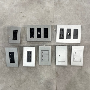 [ Osaka ]Panasonic switch & outlet assortment 8 piece set / advance / silver metallic ru plate / electrification settled /mote Leroux m installation goods [RN0413-2]