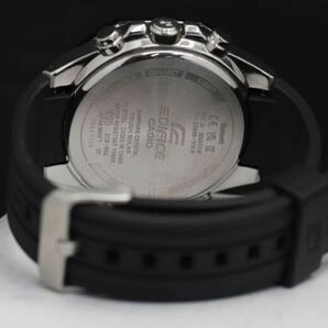 【美品】稼働 タフソーラー 良品 箱付き カシオ エディフィス ECB-950 デジアナ 黒文字盤 アラーム メンズ腕時計の画像4
