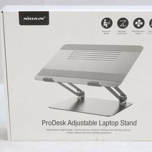 1円～★未使用品★Nillkin ノートPCスタンド ProDesk Adjustable Laptop Stand ノートパソコンスタンド アルミニウム製 シルバー S110の画像4