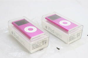 1円～★未開封・未使用品★Apple アップル iPod nano MA489J/A ピンク A1199 4GB まとめて2点セット まとめ売り 正規品 S144