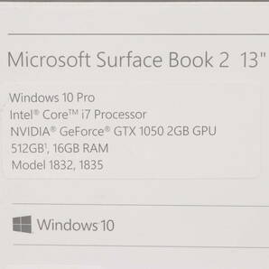 1円～★未開封・未使用品★Microsoft マイクロソフト Surface Book 2 HNL-00024 ノートPC Core i7 16GB 512GB GPU搭載 サーフェス S243の画像4