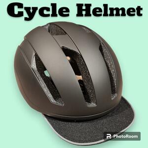 自転車通勤・通学におすすめの帽子型ヘルメット Lサイズ 57-61cm ブラック クロスバイクやママチャリ、シティサイクルにもおすすめ！