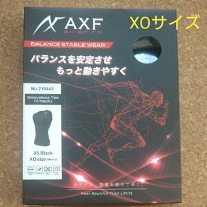 アクセフ　タンクトップ　ノースリーブ　XOサイズ　黒　ブラック　ベルガード　ランニング　