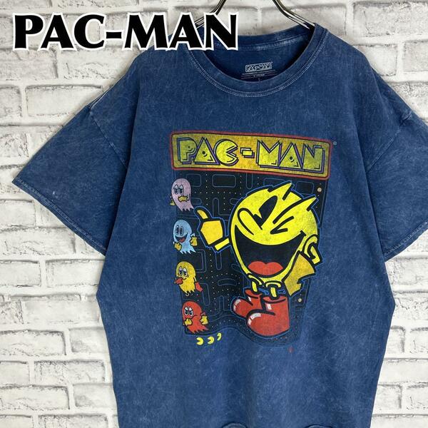 PAC-MAN パックマン ゲーム キャラクター ナムコ Tシャツ 半袖 輸入品 春服 夏服 海外古着 プリント ナムコ バンダイ アーケードゲーム
