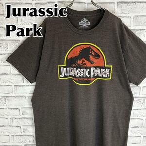 Jurassic Park ジュラシックパーク 恐竜 ロゴTシャツ 半袖 輸入品 春服 夏服 海外古着 映画 洋画 ムービー シネマ