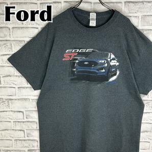 Ford フォードパフォーマンス EDGE 両面デザイン Tシャツ 半袖 輸入品 春服 夏服 海外古着 企業 会社 外車 自動車 ロゴ