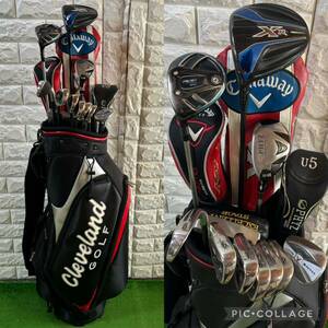 希少品☆レフティ(左用)☆男性向け☆Callaway XR16(キャロウェイXR16)等ゴルフクラブセット☆クリーブランドキャディバッグ付(フード付)