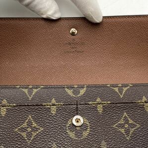 ルイ・ヴィトン LOUIS VUITTON ポシェット ポルトモネクレディ 二つ折り長財布 PVCコーティングキャンバス モノグラム ブラウン M61725の画像7