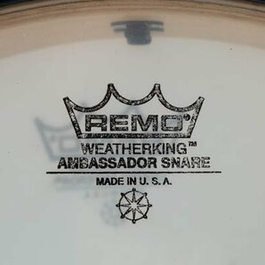 TAMA タマ スネアドラム REMO レモ WEATHERKING COATED EMPEROR ドラムヘッド 14インチ 35cm ソフトケース付 #36892の画像5