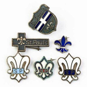 St.Paul's.. university white 100 . an educational institution junior high school senior high school . chapter student insignia 100 . badge private flair . chapter mission series 6 point set #32773
