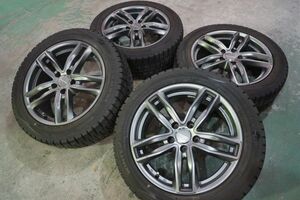 A 送料無料 即納 ユーロテック 17 5H112 7.5J+38 ダンロップ スタッドレス 225/50R17 アウディ A4 A6 ベンツ Aクラス Bクラス Ｃクラス