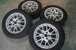 A 送料無料 即納 16 5H114.3 6.5J+38 ダンロップ スタッドレス 205/60R16 90系 ノア ヴォクシー プリウスα ステップワゴン リーフ