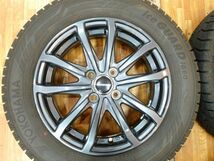 O 送料無料 22年製 バリ山 美品 即納 15 4H100 5.5J+45 ヨコハマ IG60 185/65R15 mazda3 デミオ ノート フリード 新型 アクア カローラ_画像4