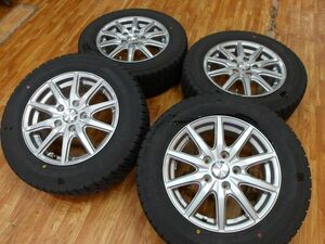 O 送料無料 22年製 バリ山 国産スタッドレス 15インチ 5H114.3 6J+52 195/65R15 ノア ヴォクシー エスクァイア ステップワゴン プレマシー