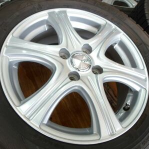 O 送料無料 極上 バリ山 美品 即納 15 4H100 5.5J+50 国産スタッドレス 185/60R15 フィット シャトル グレイス スイフト カローラ アクシオの画像6