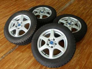 O 送料無料 バリ山 15 5H114.3 6J+48 ダンロップ 195/65R15 セレナ 80 ノア ヴォクシー ステップワゴン エスクァイア アクセラ プレマシー