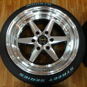 O 送料無料 ホワイトレター ツライチ 深リム ファブレス XR-6 MONSTA 18 6H139.7 9J+25 225/40R18 200系 ハイエース オーバーフェンダーの画像5