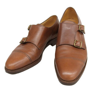 超美品 箱付 ジョンロブ JOHN LOBB WILLIAM ウィリアム レザー ダブルモンク シューズ 7 25.5-26㎝ スチール付 茶 数回使用程 定価224400円