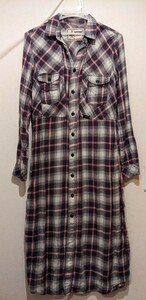  Hysteric Glamour shirt One-piece pink × gray series 