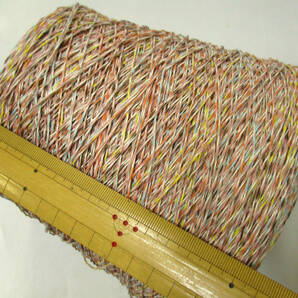 特価SALE！◆毛糸 段染めストローヤーン撚糸 ベージュピンク系mix 200g◆3506〇の画像3