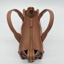 MARC JACOBS マークジェイコブス レザー ミニ トートバッグ ショルダーバッグ ブラウン THE LEATHER MINI TOTE BAG ARGAN OIL_画像3