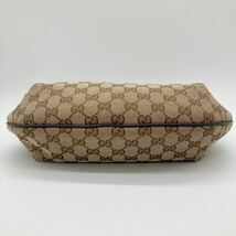 1円 GUCCI グッチ ショルダーバッグ GGキャンバス レザー ベージュ 181092 002404 斜め掛け 肩掛け バッグ ハーフムーン_画像5