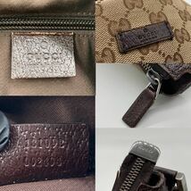 1円 GUCCI グッチ ショルダーバッグ GGキャンバス レザー ベージュ 181092 002404 斜め掛け 肩掛け バッグ ハーフムーン_画像10