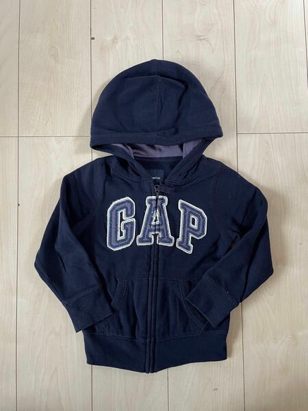 GAP パーカー スウェットパーカー ネイビー ジップアップ