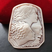 CAMEO イタリア製 ヴィンセント パルラーティ カメオ ブローチ ペンダント シェルカメオ CAMEO 枠無し 本体のみ_画像10