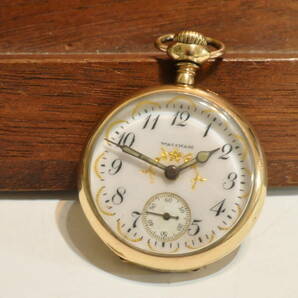 【1円スタート！】Waltham ウォルサム ファンシー 金張りケース 1912年 小型 懐中時計 アンティーク 手巻き 機械式の画像1