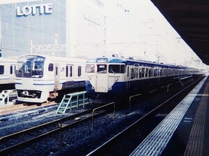☆[100-19] 鉄道写真:JR 113系とE217系の並び(横須賀線-総武線)☆KGサイズ