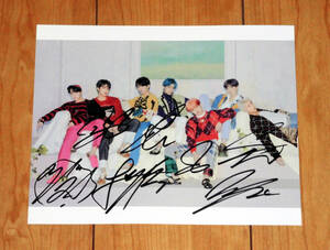 BTS ( bulletproof boy .)* large steel photograph * autograph autograph 