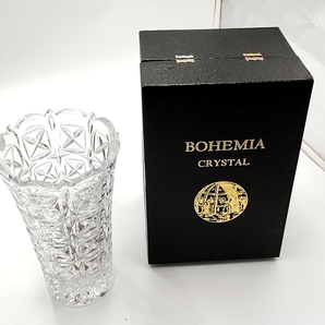 ★未使用★ ボヘミア クリスタル 花瓶 BOHEMIA CRYSTALの画像1