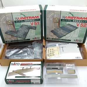 KATO カトー UNITRAM ユニトラム 路面軌道拡張セット 40-801 V51 直線拡張セット 40-802 V52 ユニトラック LRT用低床式ホームセットの画像1