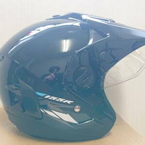ヤマハ オフロードタイプ ジェットヘルメット Arai SHOEI バイザー シールド 黒 ブラック フリーサイズ Lサイズ相当 専用袋ありの画像4
